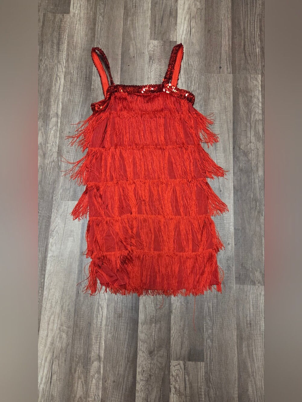 Women Red Flapper Dress Vestido d Bailarina d Salon Rojo 💃 Adult Standard Size